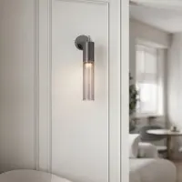 Lyora Lampe murale de conception Brielle anthracite avec verre moka