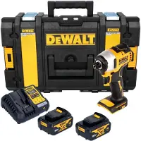 DeWalt Visseuse à chocs sans fil DCF 809 M2 18 V 1/4" sans balais + 2 batteries 4,0 Ah + chargeur + mallette Tough Box