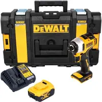 DeWalt Visseuse à chocs sans fil DCF 809 P1 18 V 1/4" sans balais + 1 batterie 5,0 Ah + chargeur + mallette Tough Box