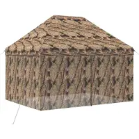 vidaXL Pavillon pop-up avec 4 parois, dimensions 3 x 4,5 m, camouflage forêt