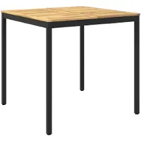 vidaXL Table de bar d'extérieur, blanche et noire, 110 x 108,5 x 105 cm