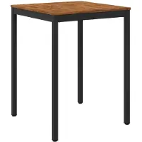 vidaXL Table de bar d'extérieur, naturelle et noire, 80 x 80,5 x 105 cm