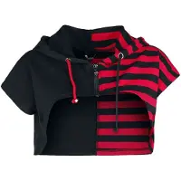 Banned Gilets & Ponchos de - Sweat À Capuche Ruby Ictus - XS - XXL - pour Femme - noir/rouge - Taille L