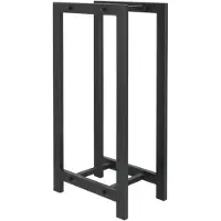 Fancy flames Range bois en fer - Noir - L 37,8 x P 23,2 x H 77 cm