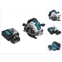 Makita Scie circulaire sans fil DHS 661 RT1 18 V 165 mm sans balais + 1 batterie 5,0 Ah + chargeur