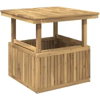 vidaXL : Table de jardin en bois d'acacia massif, réglable en hauteur