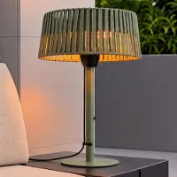 LUCANDE Radiateur rayonnant de table Pyravo, vert, aluminium, hauteur 70 cm, IP44 - , Pyravo, Vert, Métal, Moderne