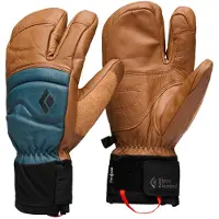 Black Diamond - Gants trois doigts en PrimaLoft - Spark Finger Gloves Rye Midnight Blue en Cuir - Taille XL - Marron