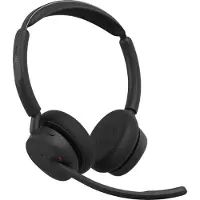 Jabra Evolve3 45 MS Stereo (Sans fil, USB-C, Les équipes Microsoft), Casque micro de bureau, Noir
