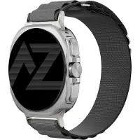 Accezz Bracelet en nylon Alpine pour Samsung Galaxy Watch Ultra 2 (2026) / Ultra (2024/2025) - Dark Grey