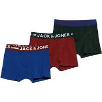 Jack & jones Junior Sous-vêtements 'JACLICHFIELD' bleu roi / vert foncé / rouge carmin / blanc