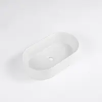 Qeramiq Dely Waskom - 52x30x11.5cm - ovale - céramique - blanc mat 8228_MW