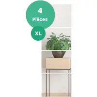 Luft Miroir adhésif XL - - 30x50 - 4 pièces - Miroirs adhésifs - Salle de bain - Autocollant