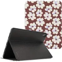 Selencia Coque tablette Vivid pour Apple iPad Air 11 pouces (2026) M4 / (2025) M3 / (2024) M2 / Air 5 (2022) / Air 4 (2020) - Choco Flower Pop