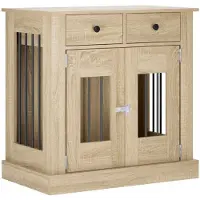 vidaXL Meuble pour cage de chien, style Sonoma en chêne, 80 x 47,5 x 80 cm, fabriqué en bois composite