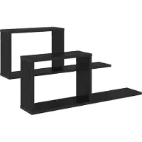 vidaXL Étagères flottantes 2 pcs Chêne noir 80 x 15 x 30 cm
