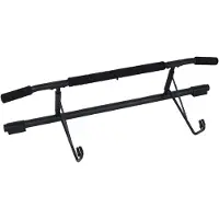 Relaxdays Barre de traction pour porte , capacité de 150 kg, à fixer sans perçage, en acier, idéale pour les tractions et les pompes, de couleur noire