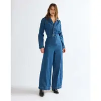 Wrangler Canyon Relaxed Fit Long Sleeve Jumpsuit Bleu XS Femme