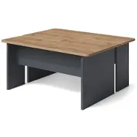 Vicco Set de tables basses Duvo Chêne doré/Anthracite 135x50cm Lot de 2, Model 61305