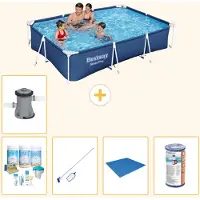 Bestway Steel Pro, piscine rectangulaire - 300x201x66 cm - 6 pièces - S22080