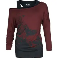 Black premium by emp T-shirt manches longues de - Busting Loose - S - XXL - pour Femme - bordeaux - Taille XL