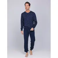 Pastunette Pyjama long bleu foncé
