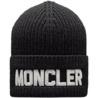 Moncler Bonnet 'Wollmütze' noir / blanc