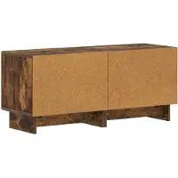 vidaXL Meuble TV en bois imitation chêne fumé