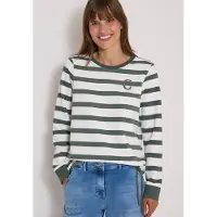 Cecil Sweat-shirt olive / blanc