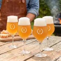 Yoursurprise Verre à bière artisanale sur pied personnalisé - Modern - 4 pièces