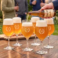 Yoursurprise Verre à bière artisanale sur pied personnalisé - Modern - 6 pièces