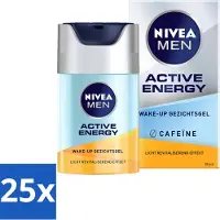 Nivea MEN Active Energy Wake-Up Gel pour le visage avec caféine 50 ml - Pack avantage - 25 pièces