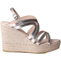Toni pons Olimpia Esparto Wedge Sandals Argenté EU 42 Femme