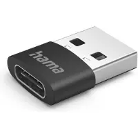 Hama Adaptat. USB-C, f. mâle USB-A - port USB-C, ss câble, 480 Mbit/s, 3 p.