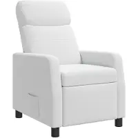 vidaXL Fauteuil relax blanc, revêtement en tissu, marque