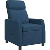 vidaXL Fauteuil inclinable Bleu Tissu