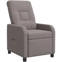 vidaXL Fauteuil de relaxation Taupe Tissu