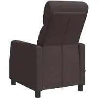 vidaXL Fauteuil de relaxation massant, couleur marron foncé, revêtement en tissu