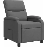vidaXL Fauteuil de relaxation gris foncé Tissu