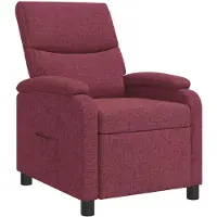 vidaXL Fauteuil relax vin rouge tissu