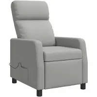 vidaXL Fauteuil de massage relaxant , couleur gris nuage, revêtement en tissu