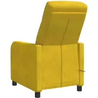 vidaXL Fauteuil de massage relaxant jaune en velours (V)