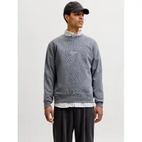 Jack & Jones Sweat-shirt 'JJESoho' gris basalte / blanc