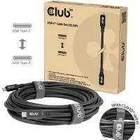 Club 3D Câble Club3D USB 4 Type-C PD 100 W / 8K / 20 Gbps, 9 m, mâle-mâle, version commerciale (9 m, USB 4, 100 W)