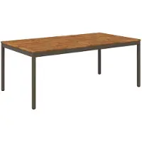 vidaXL Table de jardin, style naturel et couleur café, 196 x 100,5 x 75 cm