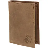 OXMOX Cuir porte-monnaie Leather RFID Protect Kombibörse Turtle 2.0 Embossed Vintage Light Brown brun