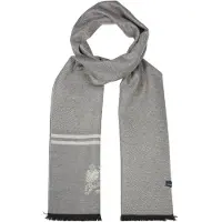 Lerros Écharpe gris / noir / blanc naturel