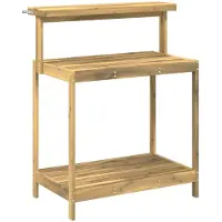 vidaXL Banc d'extérieur avec jardinière intégrée, 86,5 x 48,5 x 106 cm, en bois d'acacia massif, finition blanche