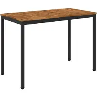 vidaXL Table de jardin, naturelle et noire, 108,5 x 55 x 75 cm