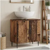 vidaXL Meuble sous-lavabo HAARLEM, bois de récupération, 59,5 x 31,5 x 59 cm
